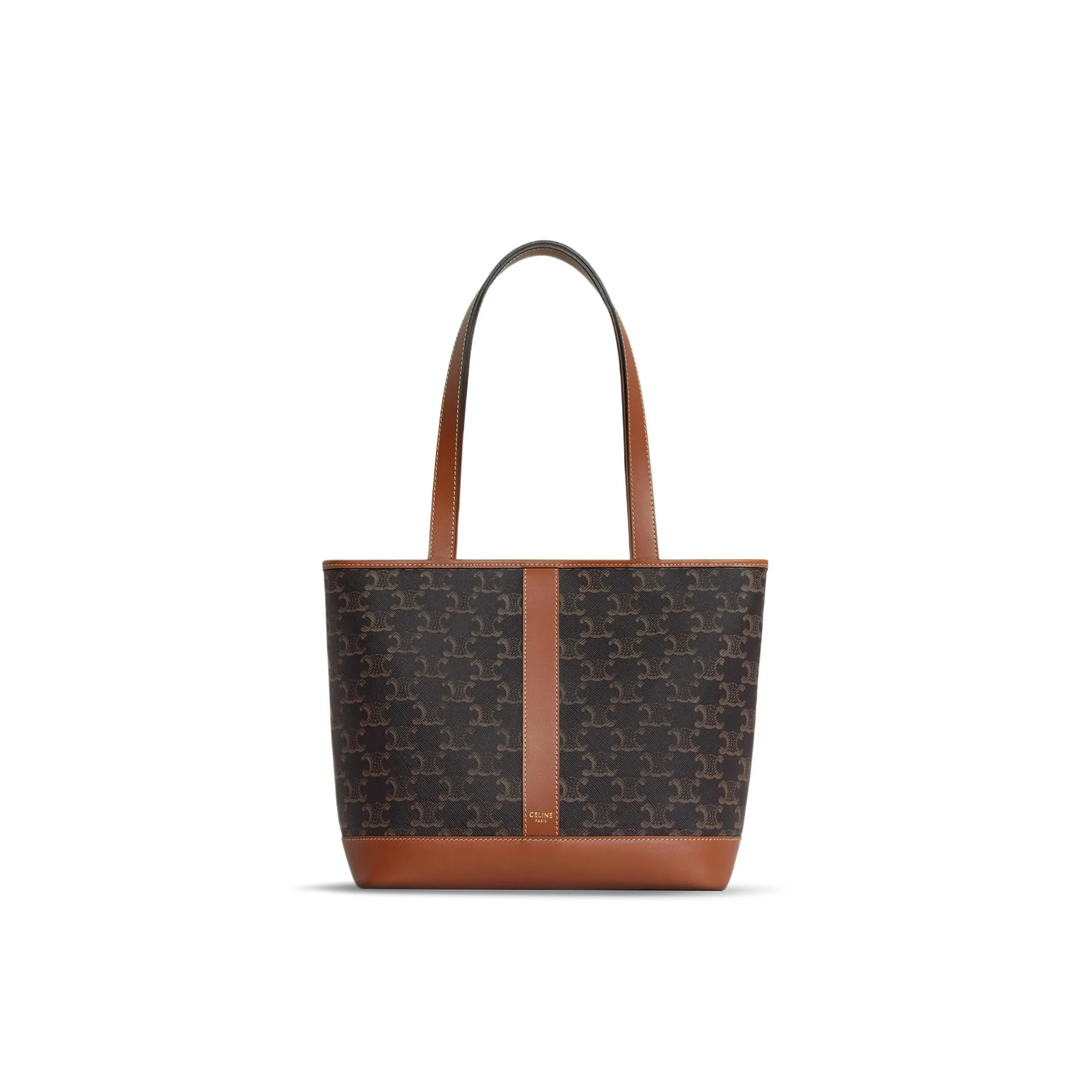 CELINE SMALL TOTE BAG TRIOMPHE IN TRIOMPHE CANVAS AND LAMBSKIN 115082CAS.04LU (26.5*23*12cm)